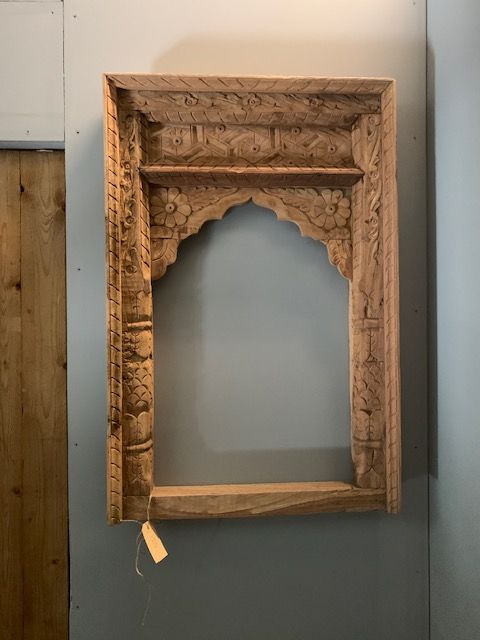 Oud Houten Poort/Lijst uit India - Afbeelding 2