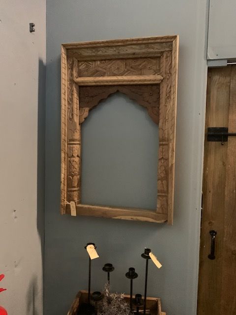 Oud Houten Poort/Lijst uit India - Afbeelding 3