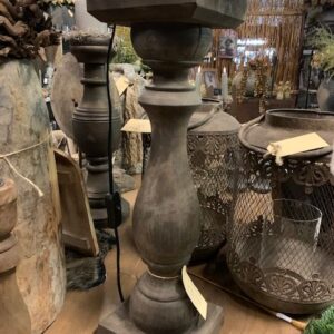 Alternative view of Balusterlamp old brown M Compleet met shabbykap.