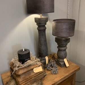 Balusterlamp Old Black L Compleet met kap