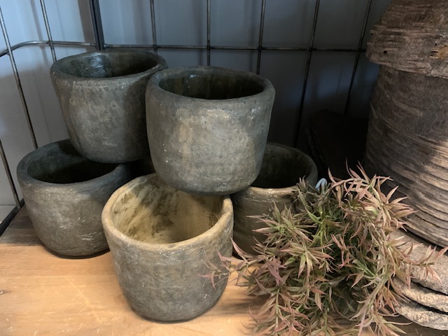 Pot Steen Grijs XS