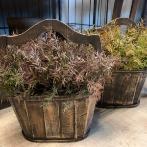 Alternative view of Houten Emmer Ovaal Bruin/Grijs