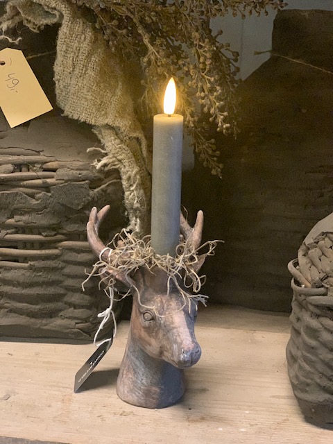 Kandelaar 'Hert' Bruin