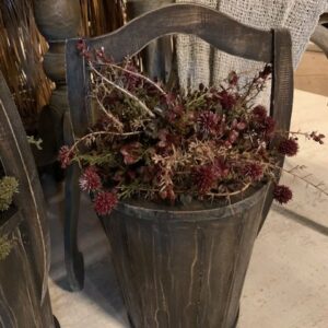 Alternative view of Houten Emmer Rond Bruin/Grijs