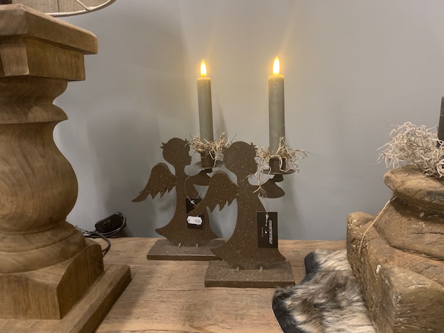 Kandelaar Metaal 'Engel' - Afbeelding 2