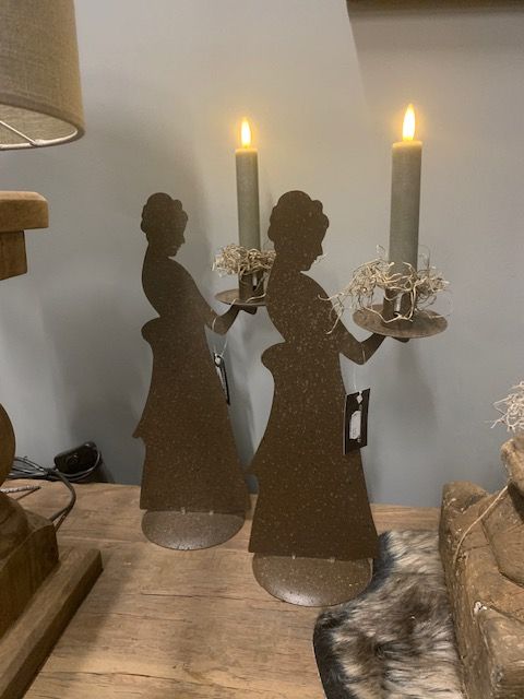 Kandelaar Metaal 'Vrouw'