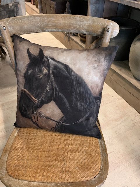 Kussen Velours 'Paard'