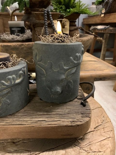 Brynxz Waxinehouder Steen 'Hert' Grey L