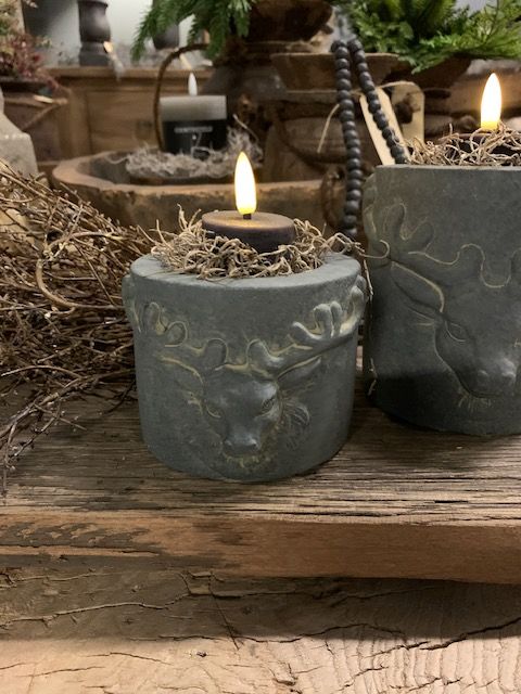 Brynxz Waxinehouder Steen 'Hert' Grey S