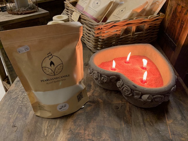 Geur Kaarsenzand incl 4 lontjes Vanille