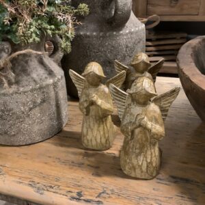 Polystone Engel Knielend Groot Naturel