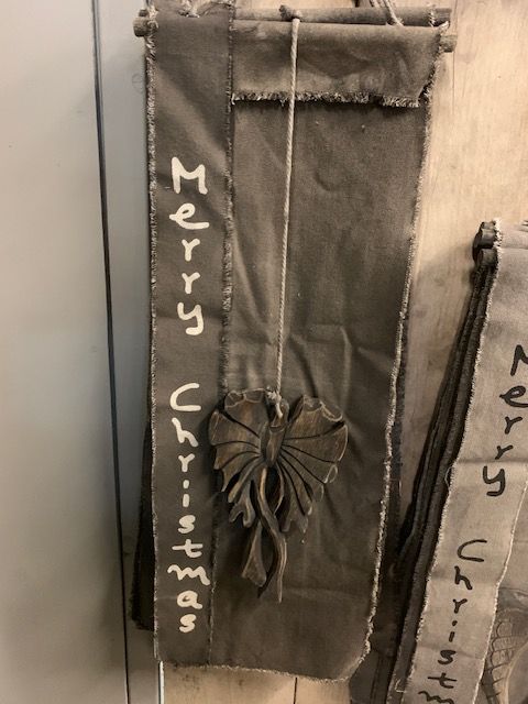 Kalkdoek Strik Merry Christmas