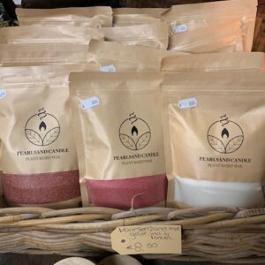 Alternative view of geur Kaarsenzand incl 4 lontjes Rose