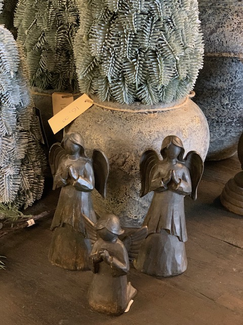 Polystone Engel Knielend Klein Bruin - Afbeelding 2