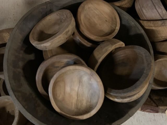 Schaaltje Hout Rond - Afbeelding 2