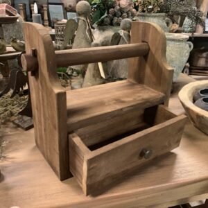 Keukenrolhouder Met Lade Teak