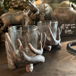 Alternative view of Waxinehouder Gewei Bruin