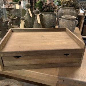 Plateau Met Lade Teak