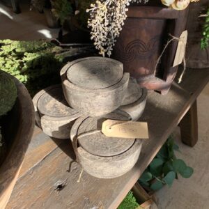 Onderzetters Hout 6 in Houder