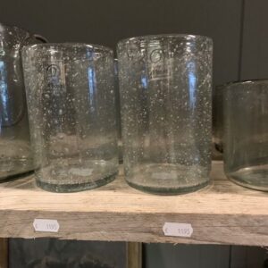 Windlicht 'Stone' Bubbelglas 10x15cm