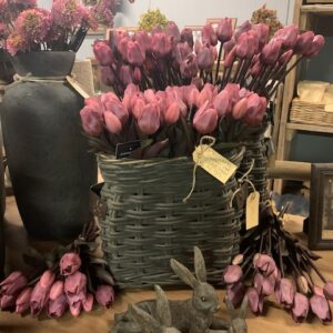 Alternative view of Real Touch Tulpen Met DONKER Blad DonkerRoze Kort 30cm