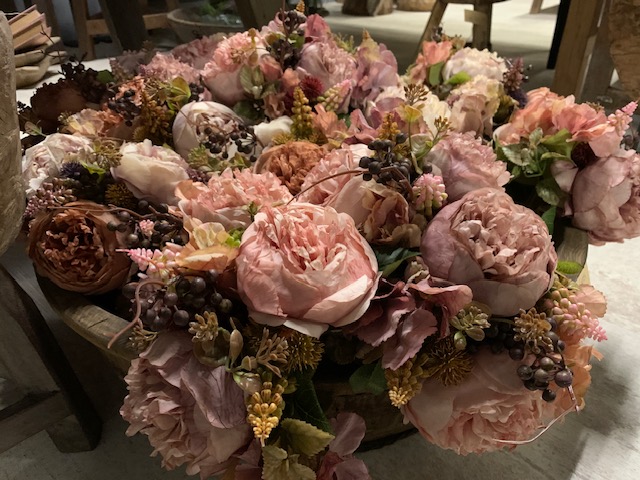 Pioen Boeketje Creme - Afbeelding 2