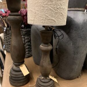 Baluster Lamp Old Brown S Compleet Met shabby Kap Rond