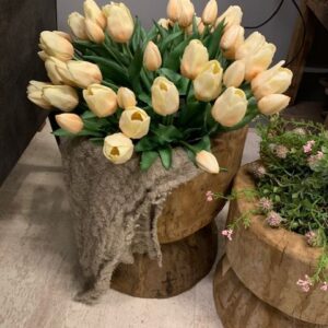 Real Touch Tulpen Creme Kort 30cm 5 Stelen