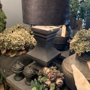 Houten Lampvoet Antique Black 23x46